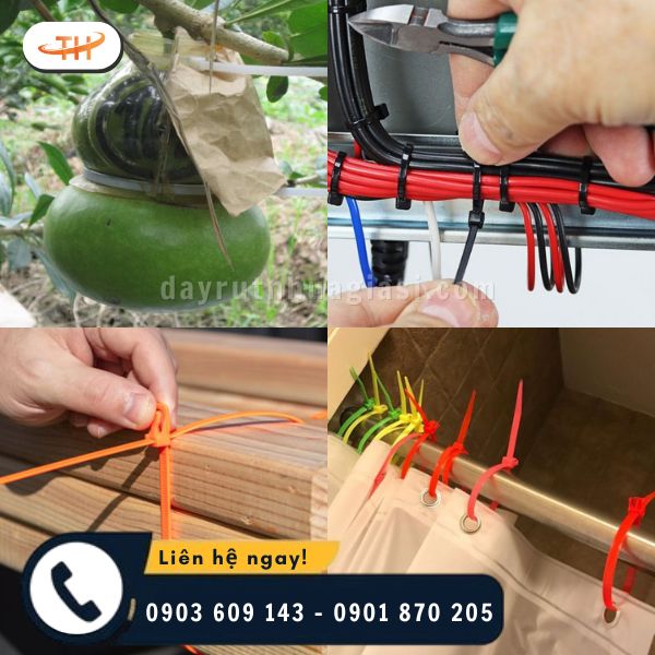 Ứng dụng thực tế của dây rút nhựa Ứng dụng thực tế của dây rút nhựa