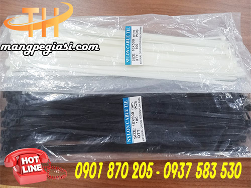 Dây rút nhựa đen trắng kt 10 x 500mm