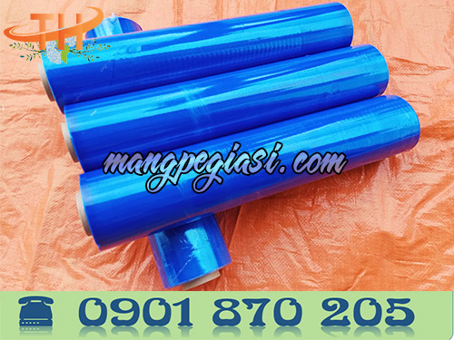 Cuộn màng pe xanh dương khổ 50cm * 3kg * lõi 200gr