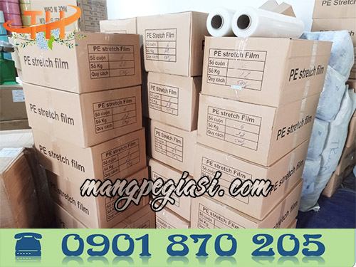 Thùng màng pe tại kho công ty