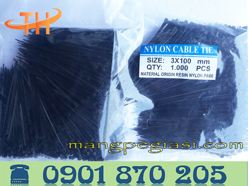 Dây rút nhựa đen kt 3 x 10cm