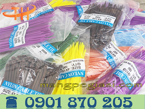 Dây thít nhựa nhiều màu 1 tấc rưỡi