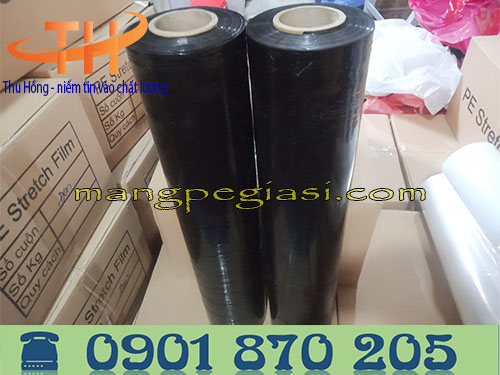 Cuộn PE đen quấn hàng khổ 50cm * 3kg * lõi 200gr