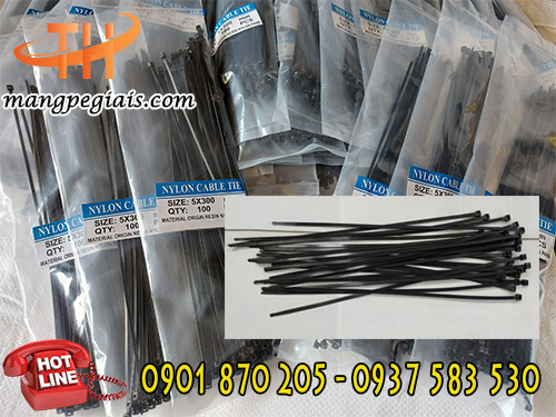 Dây rút nhựa đen kt 5 x 300mm