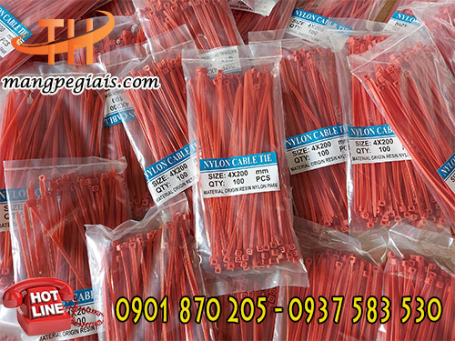 Dây rút nhựa màu kt 4 x 200mm