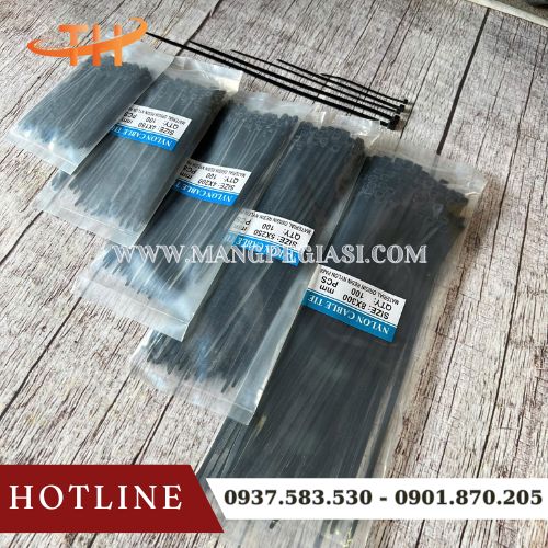 Các kích thước của dây rút nhựa  Các kích thước của dây rút nhựa