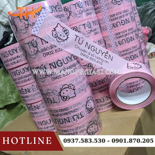 Băng dính in logo bám dính tốt Băng dính in logo bám dính tốt