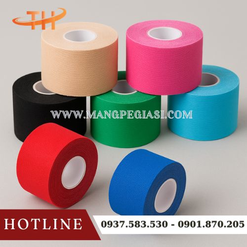 Băng dính thể thao vải hỗ trợ thi đấu và tập luyện Băng dính thể thao vải hỗ trợ thi đấu và tập luyện