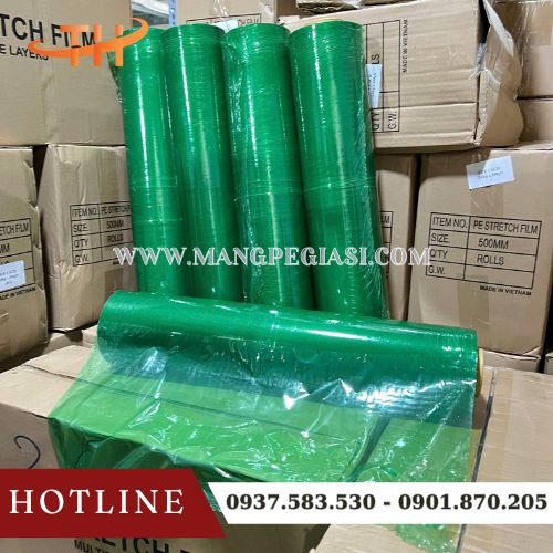 Màng PE xanh lá quấn pallet Màng PE xanh lá quấn pallet