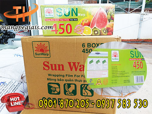 Thùng 6 cuộn màng bọc thực phẩm Sun Warp 450