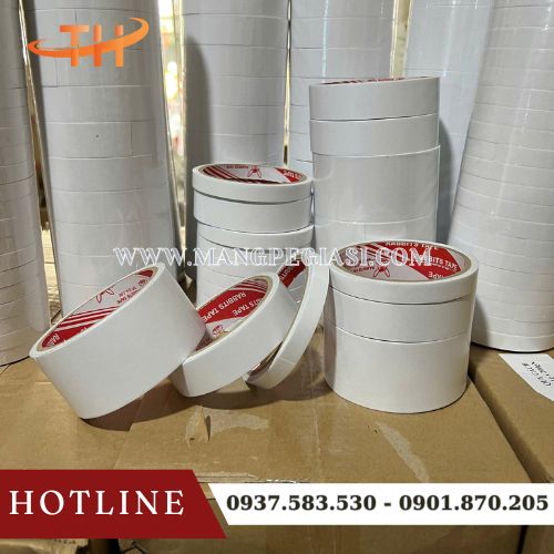 Băng keo 2 mặt trắng dầu 1F2, 2F4, 4F8 Băng keo 2 mặt trắng dầu 1F2, 2F4, 4F8
