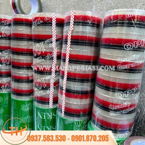Băng keo in logo được đóng gói 5 cuộn/cây Băng keo in logo được đóng gói 5 cuộn/cây