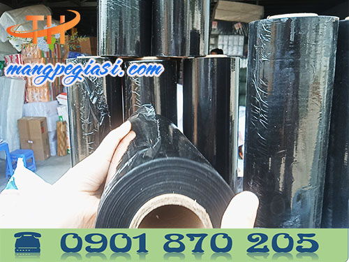 Cuộn màng pe đen khổ 25cm * 1kg5 * lõi 200gr