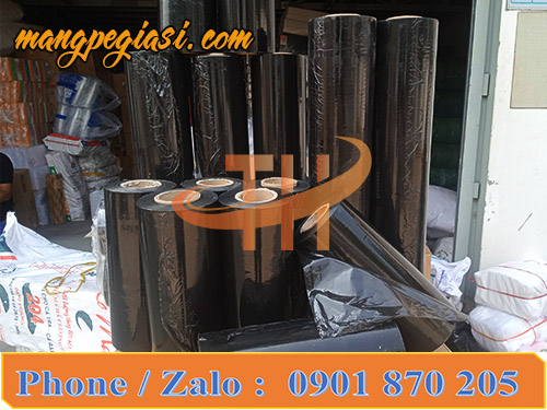 Cuộn pe quấn pallet màu đen khổ 25cm & 50cm
