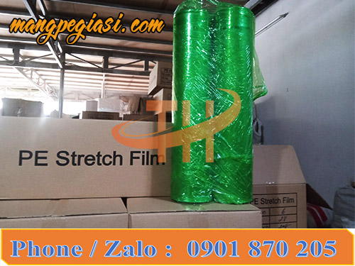 Cuộn pe màu xanh lá khổ 50cm * 3kg * lõi 20gr