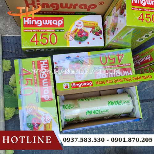 Màng bọc thực phẩm King Wrap co giãn bám dính tốt Màng bọc thực phẩm King Wrap co giãn bám dính tốt