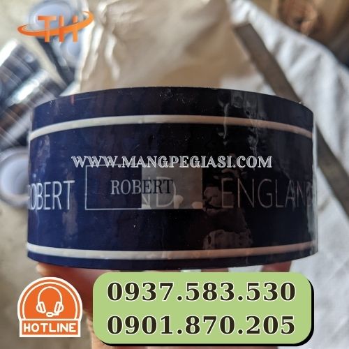 Băng keo in logo in chữ nền xanh Băng keo in logo in chữ nền xanh