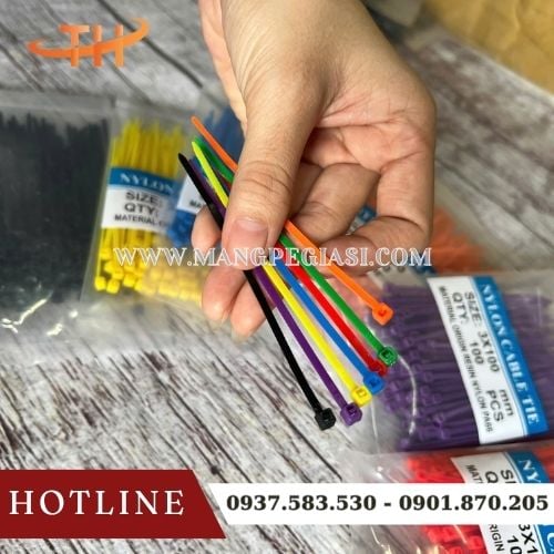 Dây rút nhựa 1 tấc nhiều màu Dây rút nhựa 1 tấc nhiều màu