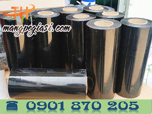 Cuộn màng pe đen khổ 25cm * 1kg5 * lõi 200gr
