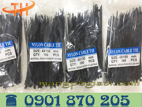 Dây rút nhựa đen loại 4 x 1 tấc rưỡi