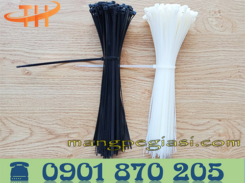 Dây thít nhựa đen, dây thít nhựa trắng 4 x 400mm