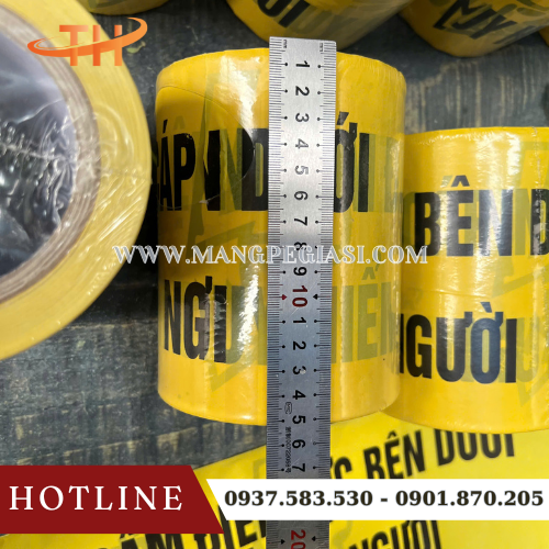 Cuộn cảnh báo cáp ngầm điện lực 15cm x 100m Cuộn cảnh báo cáp ngầm điện lực 15cm x 100m