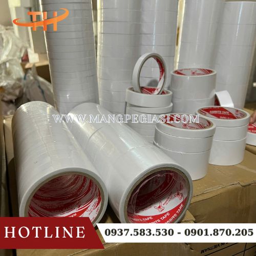 Băng dính 2 mặt màu trắng giá sỉ Băng dính 2 mặt màu trắng giá sỉ