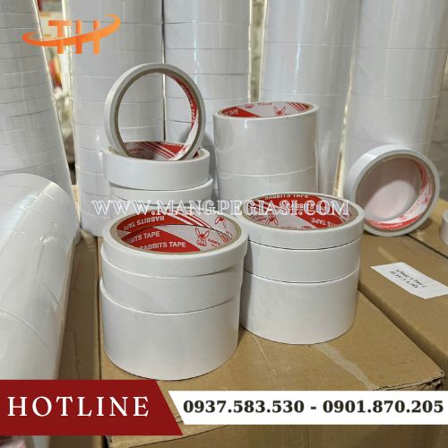 Băng dính 2 mặt trắng 1F2, 2F4, 4F8 Băng dính 2 mặt trắng 1F2, 2F4, 4F8