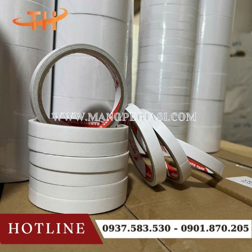 Băng dính 2 mặt trắng cố định vật dụng tiện lợi Băng dính 2 mặt trắng cố định vật dụng tiện lợi