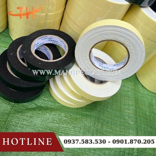 Băng dính 2 mặt xốp trắng và xốp đen Băng dính 2 mặt xốp trắng và xốp đen