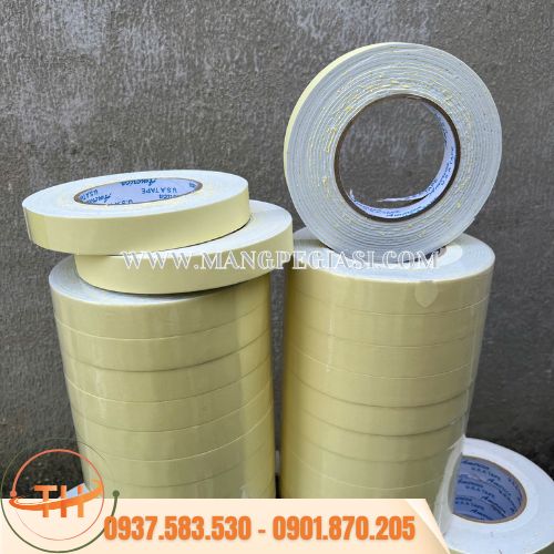 Băng dính 2 mặt xốp vàng được sử dụng rộng rãi Băng dính 2 mặt xốp vàng được sử dụng rộng rãi