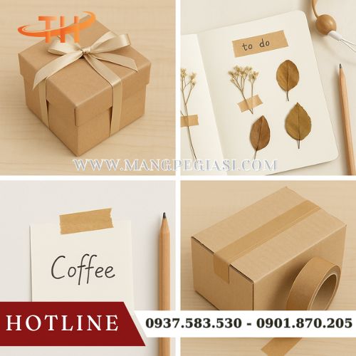 Băng dính da bò dùng dán, đóng gói thẩm mỹ Băng dính da bò dùng dán, đóng gói thẩm mỹ