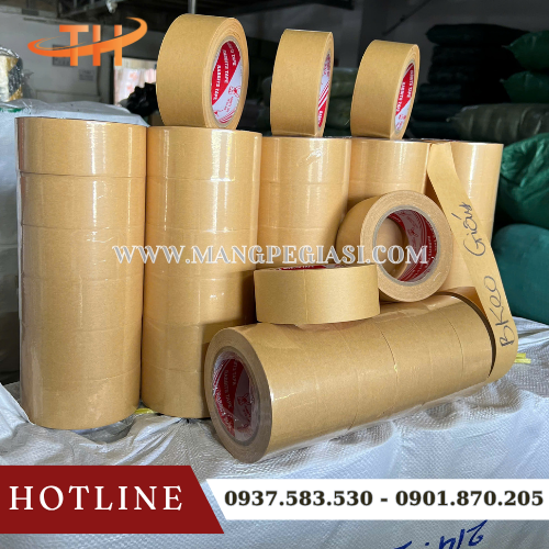 Băng dính giấy nâu da bò bền đẹp Băng dính giấy nâu da bò bền đẹp