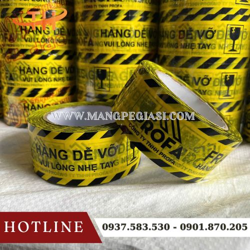 Băng dính hàng dễ vỡ in kèm logo công ty Băng dính hàng dễ vỡ in kèm logo công ty