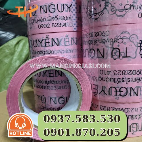 Băng dính in logo in chữ có độ bám dính cao Băng dính in logo in chữ có độ bám dính cao