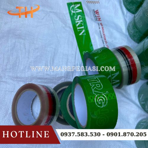 Băng dính in logo nền màu và trong suốt Băng dính in logo nền màu và trong suốt