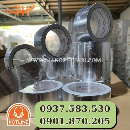Băng dính nhôm bạc dùng làm bảo ôn cách nhiệt Băng dính nhôm bạc dùng làm bảo ôn cách nhiệt