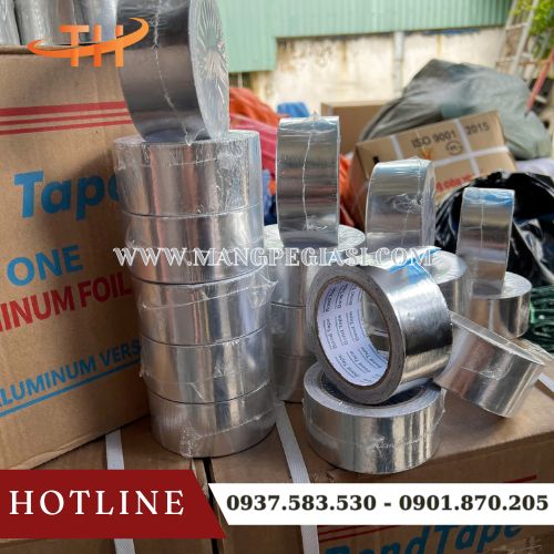 Băng dính nhôm bạc phản xạ nhiệt chống tia UV Băng dính nhôm bạc phản xạ nhiệt chống tia UV