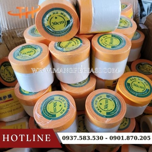 Băng dính nilon che sơn, bụi bẩn khi thi công Băng dính nilon che sơn, bụi bẩn khi thi công