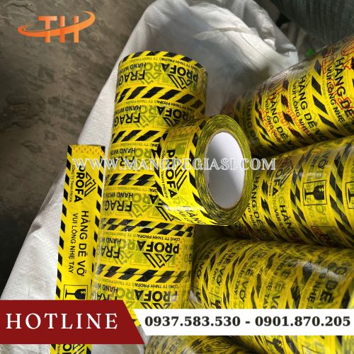 Băng dính OPP in chữ hàng dễ vỡ bền đẹp Băng dính OPP in chữ hàng dễ vỡ bền đẹp