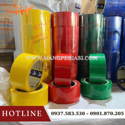 Băng dính OPP màu chịu lực cao, tăng thẩm mĩ cho kiện hàng Băng dính OPP màu chịu lực cao, tăng thẩm mĩ cho kiện hàng