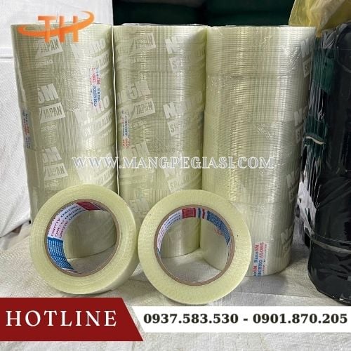 Băng dính sợi thuỷ tinh đóng gói kiện hàng nặng Băng dính sợi thuỷ tinh đóng gói kiện hàng nặng