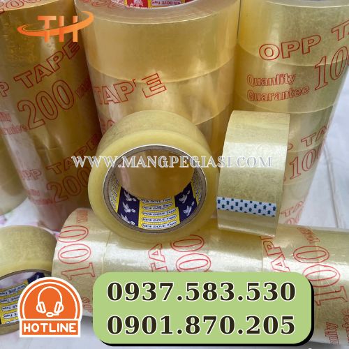 Băng dính trong suốt dán thùng 100yard Băng dính trong suốt dán thùng 100yard