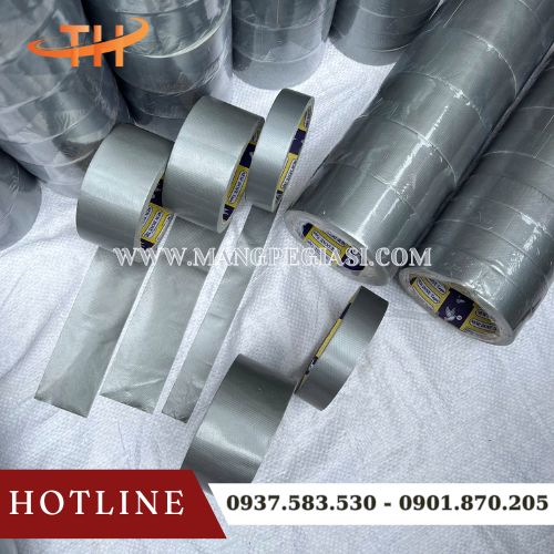 Băng dính vải xám dán bao bạt siêu dính Băng dính vải xám dán bao bạt siêu dính