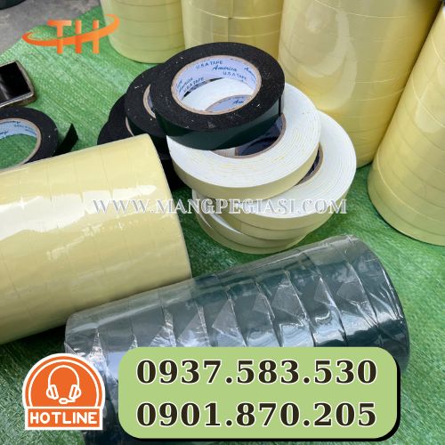 Băng dính 2 mặt xốp đen và xốp trắng Băng dính 2 mặt xốp đen và xốp trắng