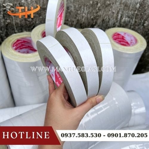Băng dính 2 mặt dầu vàng dễ xé, khi dán có độ thẩm mỹ cao Băng dính 2 mặt dầu vàng dễ xé, khi dán có độ thẩm mỹ cao