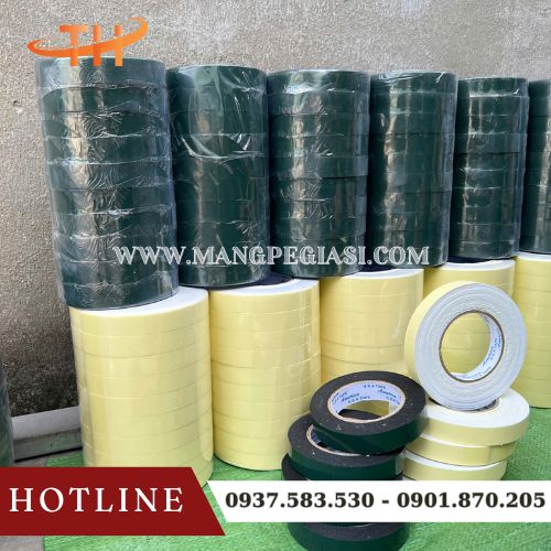 Băng keo 2 mặt mút xốp đen và trắng Băng keo 2 mặt mút xốp đen và trắng