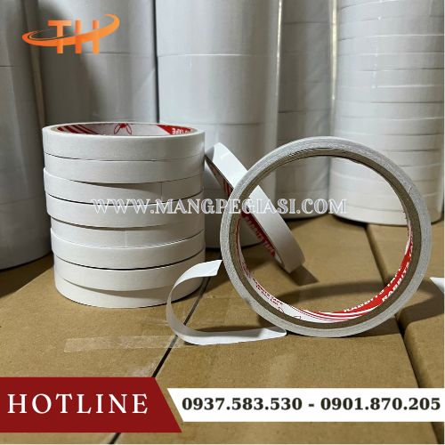 Băng keo 2 mặt trắng bám dính chắc Băng keo 2 mặt trắng bám dính chắc