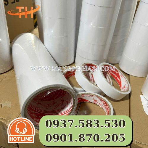 Băng keo 2 mặt trắng cao cấp Băng keo 2 mặt trắng cao cấp