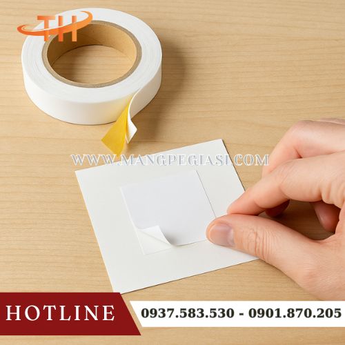 Băng keo 2 mặt trắng dầu dán thẩm mĩ  Băng keo 2 mặt trắng dầu dán thẩm mĩ